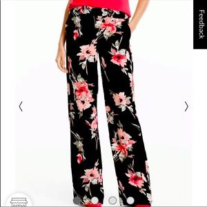 White House Black Market Wide Leg Floral Pants 12